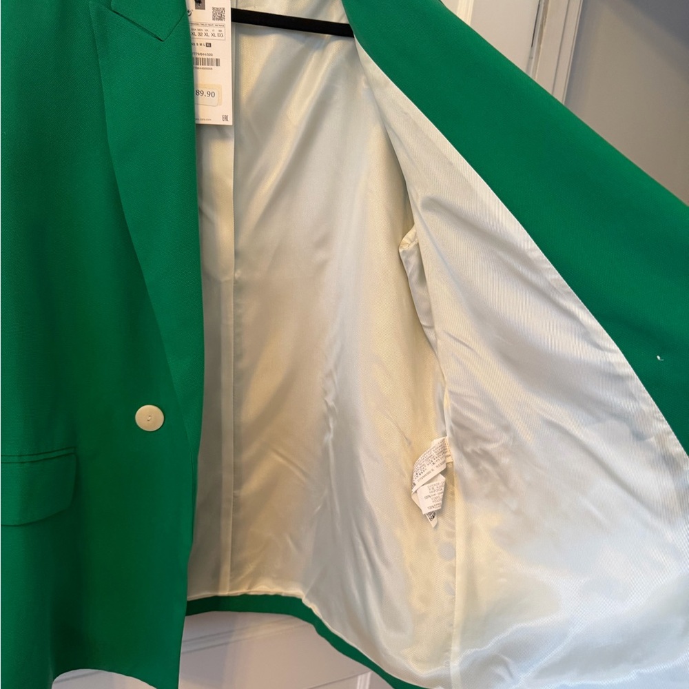 Zara Emerald Green Double-Breasted Blazer & Pants Set - Picture 10 of 14
